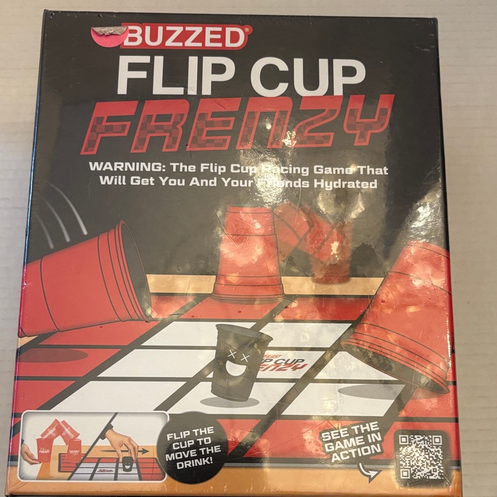 Buzzed Flip Cup Frenzy Game - Red & Black